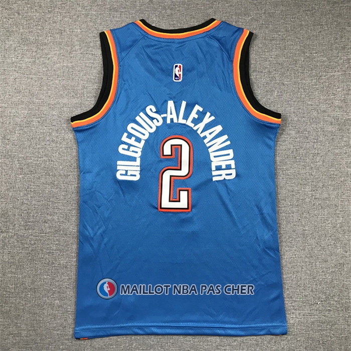 Maillot Enfant Oklahoma City Thunder Shai Gilgeous-Alexander NO 2 Icon Bleu
